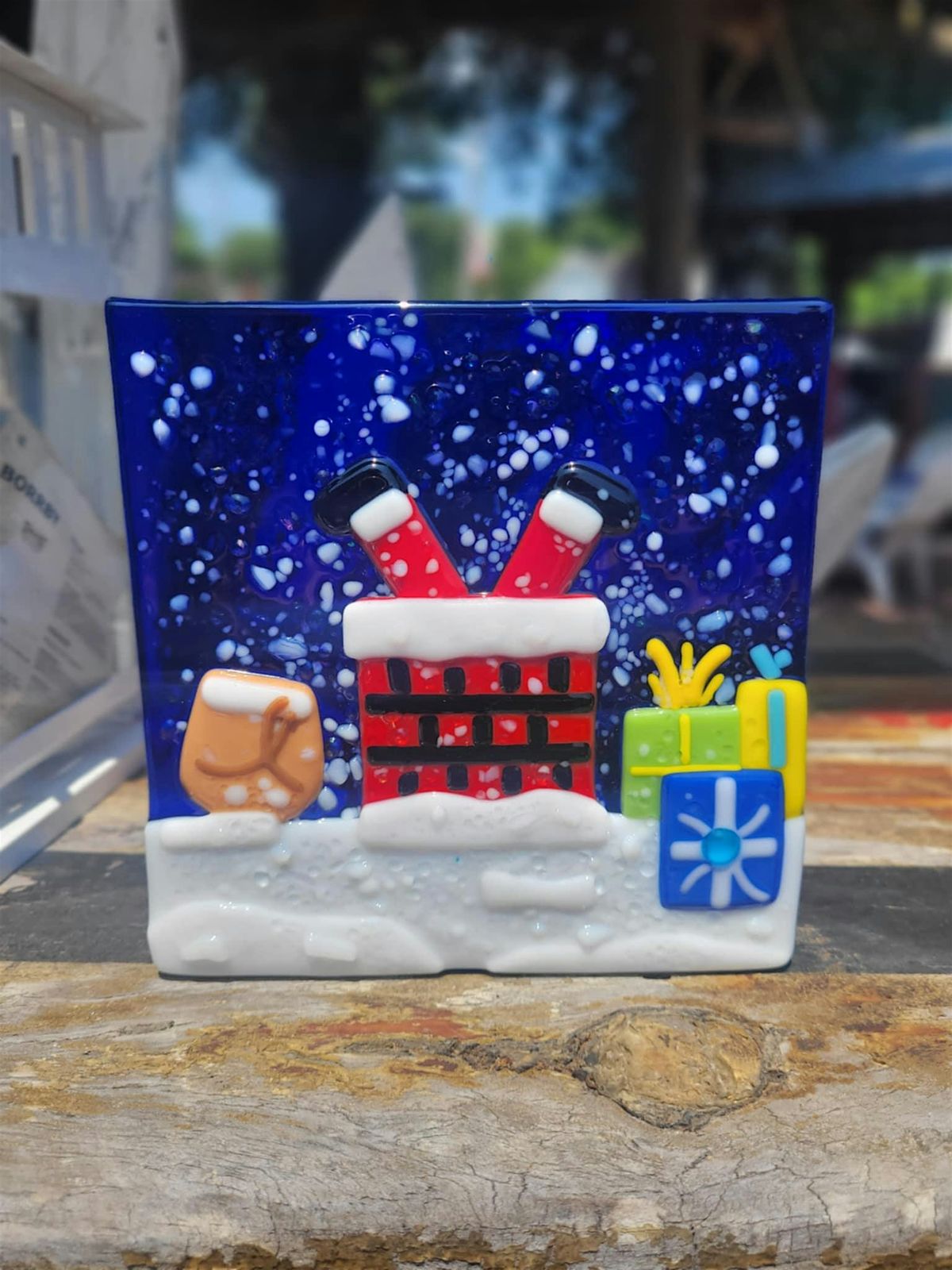 Santa Down the Chimney Fused Glass Class