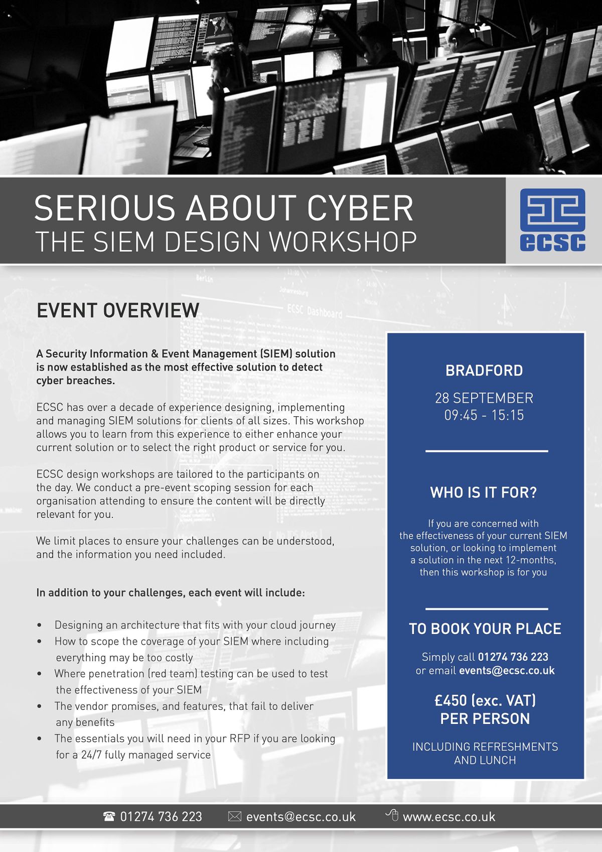 SERIOUS ABOUT CYBER - THE SIEM DESIGN WORKSHOP