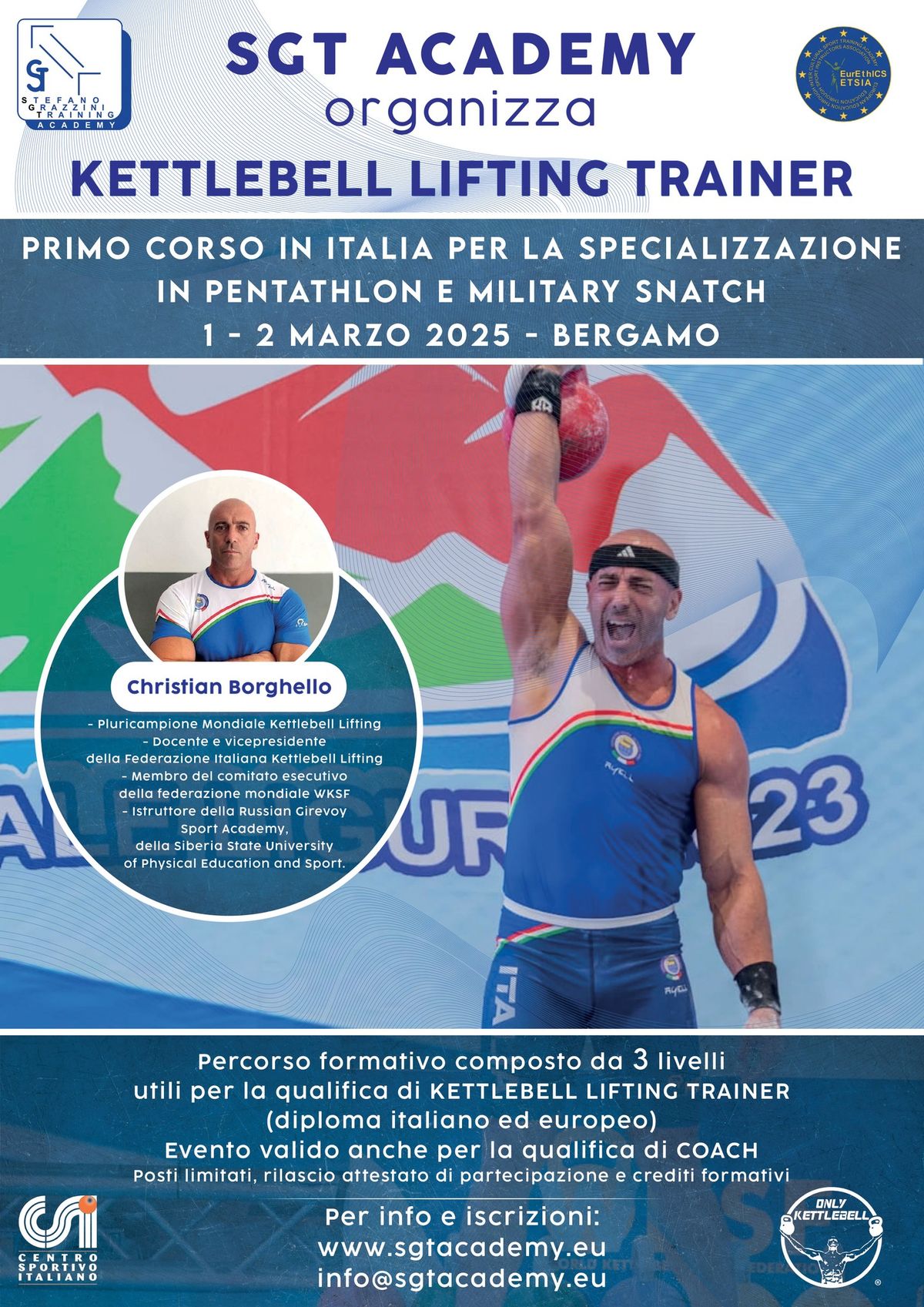 corso per la qualifica di KETTLEBELL LIFTING TRAINER