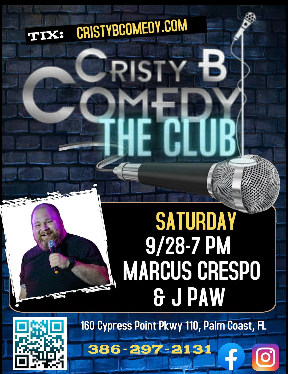 Saturday night Comedy with MARCUS CRESPO