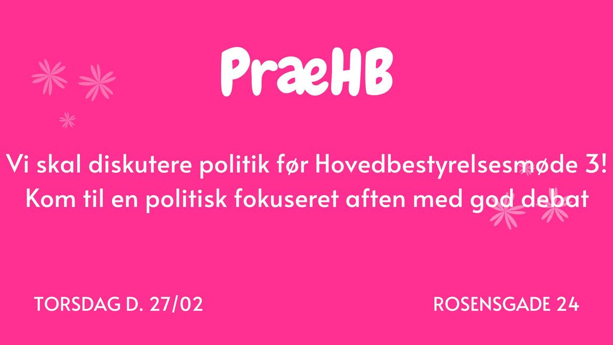 Debataften - Pr\u00e6HB