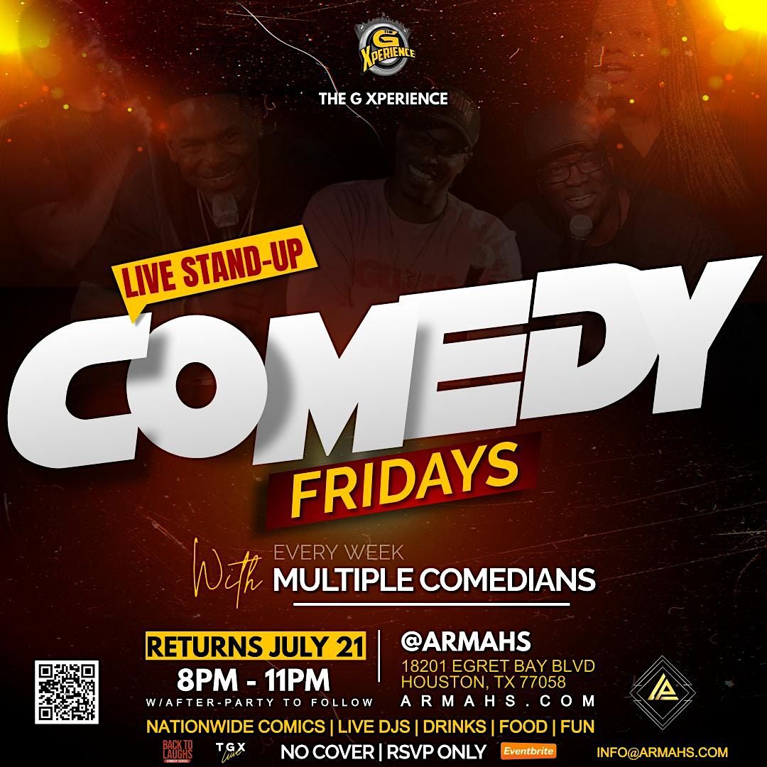 COMEDY FRIDAYS! LIVE STAND-UP WITH MULTIPLE NATIONWIDE COMEDIANS EVERY WEEK