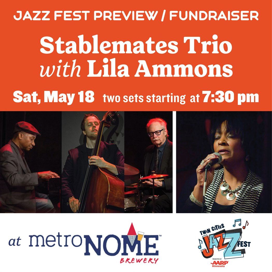 TC Jazz Fest PREVIEW\/FUNDRAISER - Stablemates Trio w\/Lila Ammons
