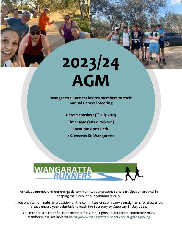 Wangaratta Runners AGM 2024