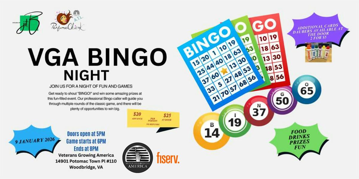 VGA Bingo Night \u2013 Food, Fun, Prizes, and Games!