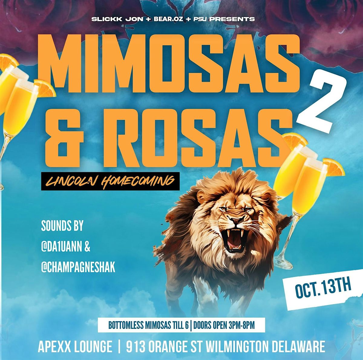 LU HOMECOMING BRUNCH - MIMOSAS & ROSAS