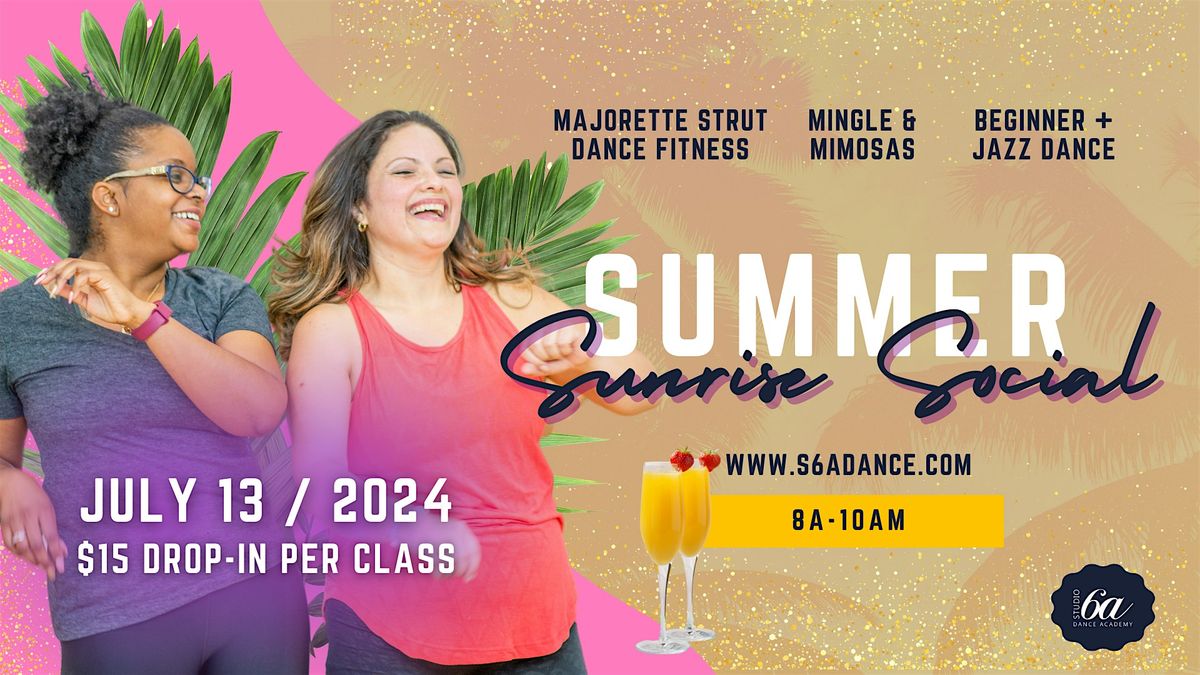 Saturday Sunrise Social: Adult Dance and Fitness Classes (Beginner + Level)