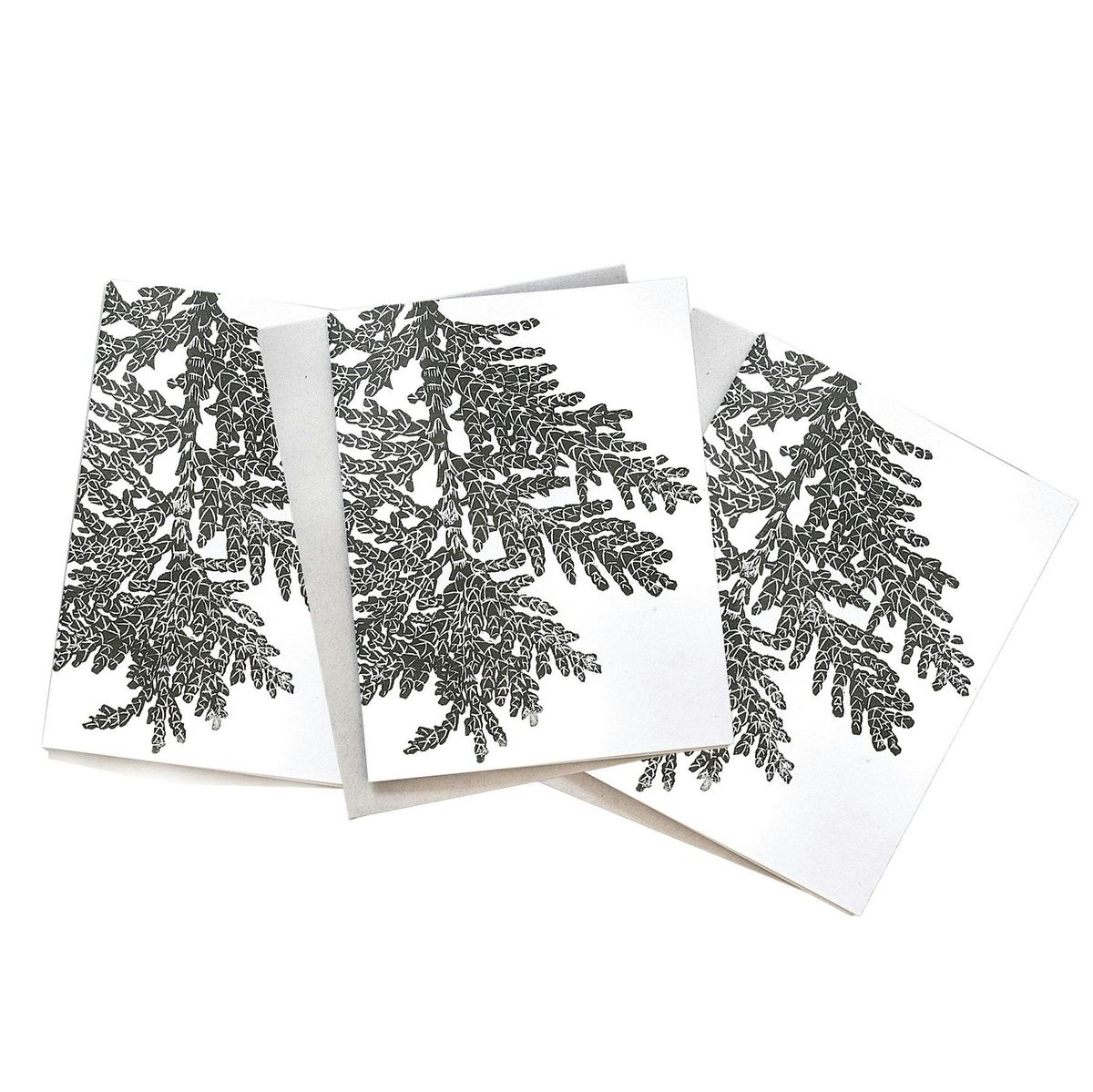 BLOCK PRINTED WINTER FLORA CARD SETS WORKSHOP