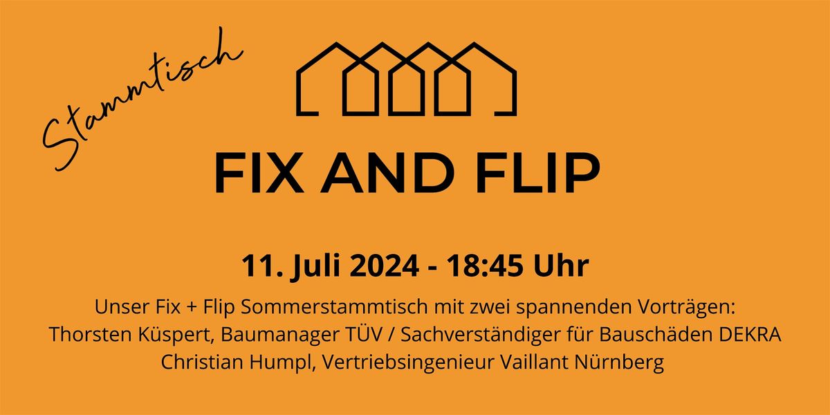Fix and Flip Stammtisch N\u00fcrnberg
