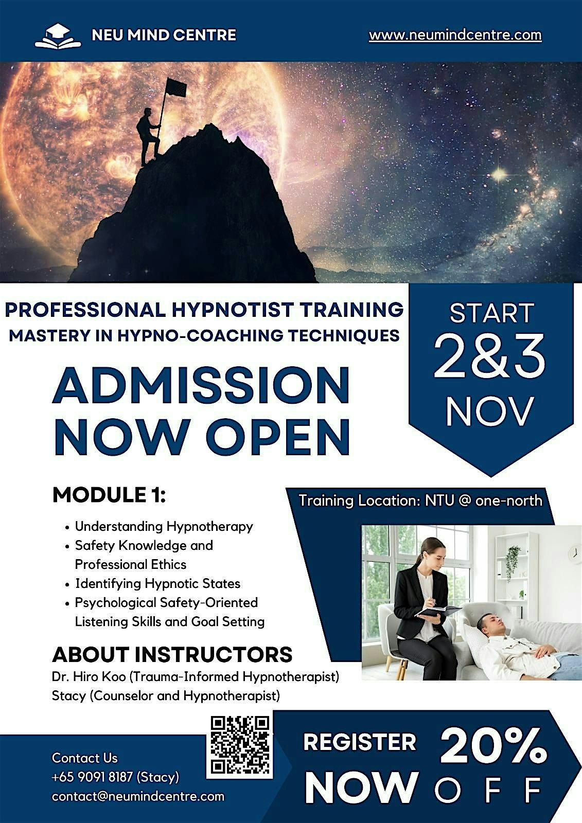 ICBCH Professional Hypnotist Module 1 Training (2 Days)