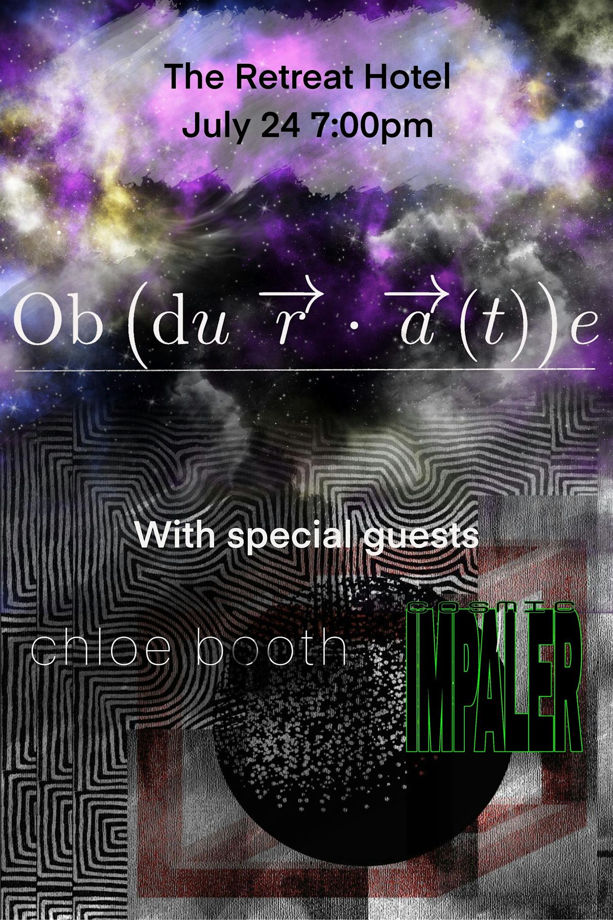 Obdurate at The Retreat Hotel Brunswick w\/ Chloe Booth + Cosmic Impaler