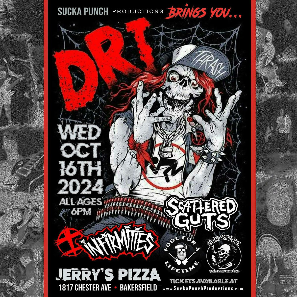 D.R.I WITH SCATTERED GUTS INFIRMITIES FOOL FOR A LIFETIME FLATSPOTS