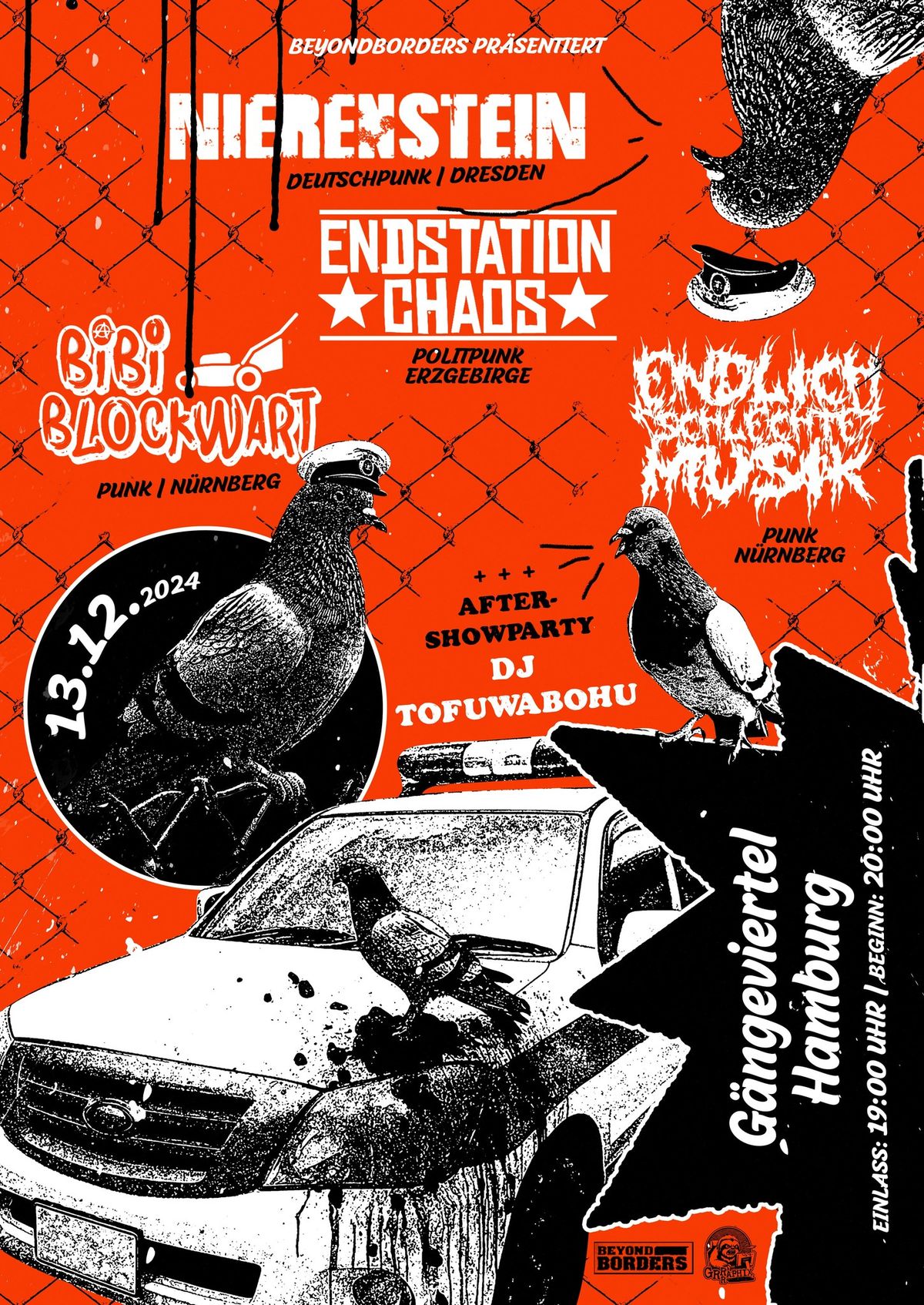 Nierenstein + Endstadion Chaos + Bibi Blockwart + Endlich Schlechte Musik (ESM)