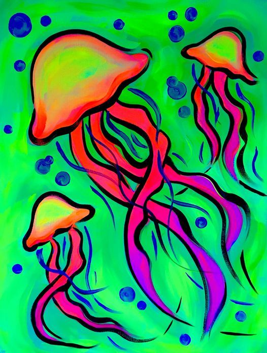 Paint & Wine Night - Jellyfish Glow