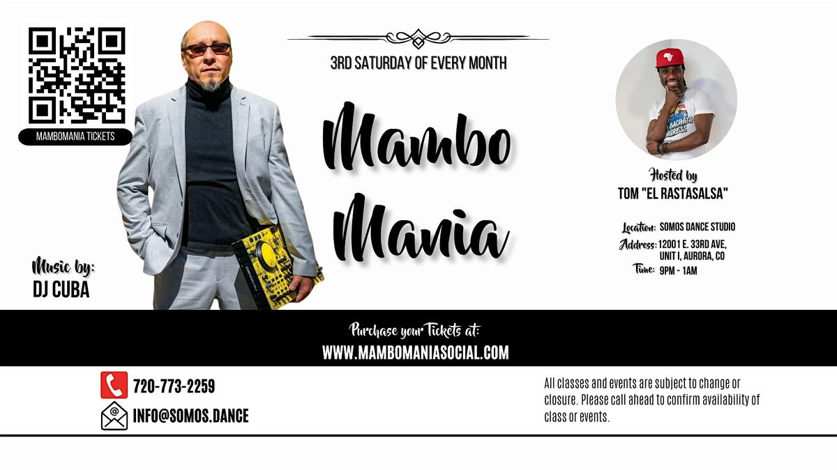 MamboMania Social (Every Third Saturday of each Month) - November Edition!!