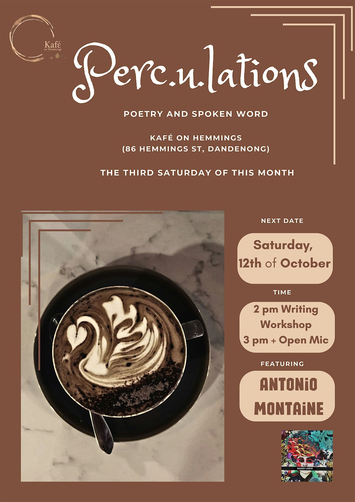 Perc.U.lations - 12th October 2024 featuring Antonio Montaine