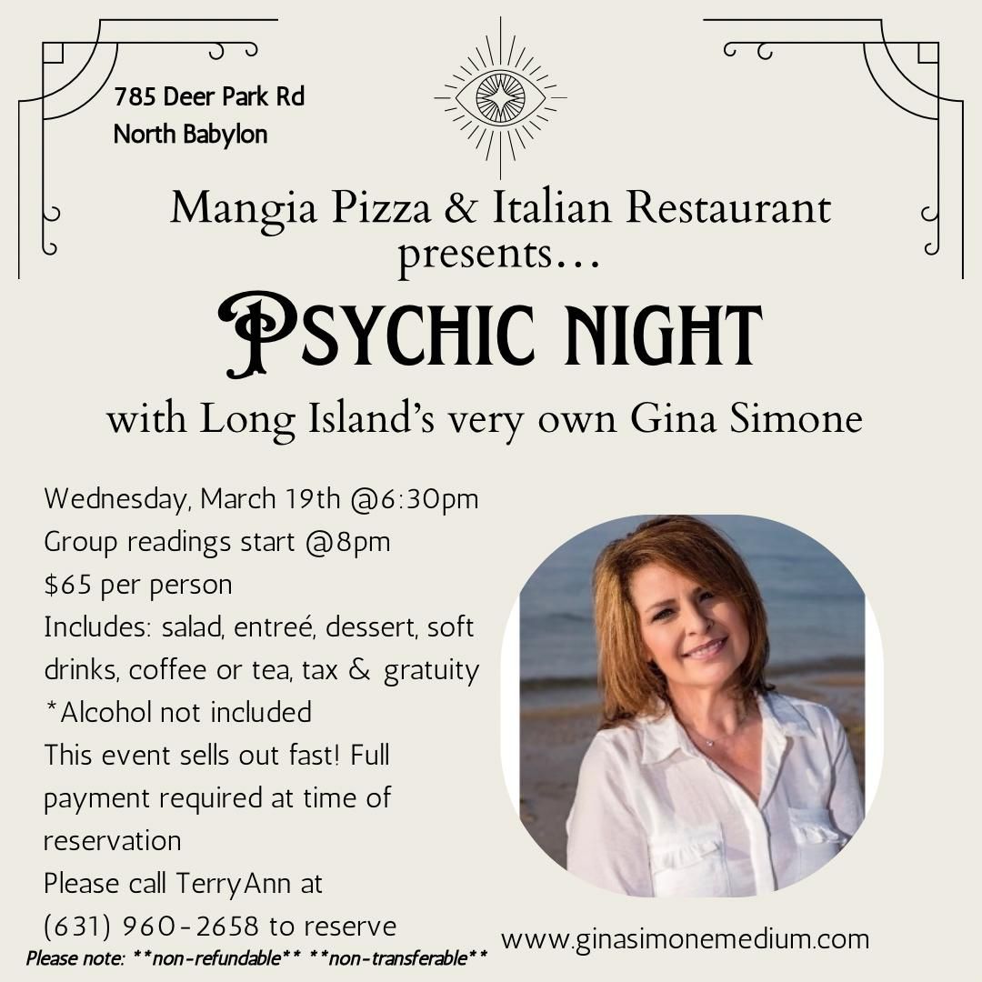 Psychic Night with Gina Simone at Mangia's