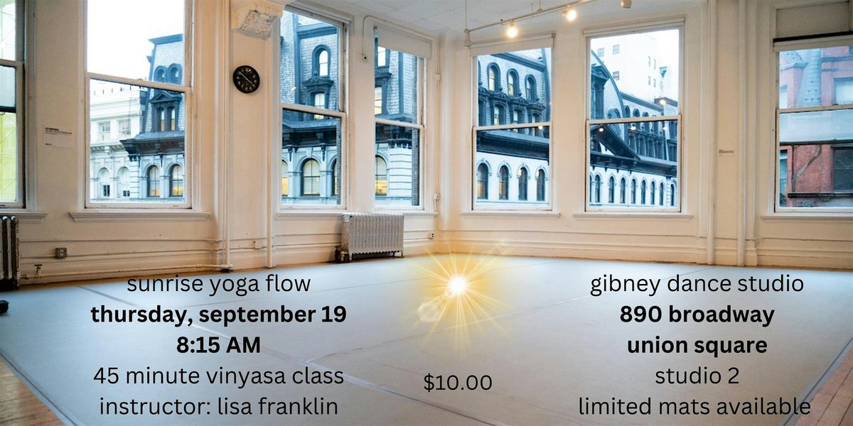 sunrise open level yoga flow