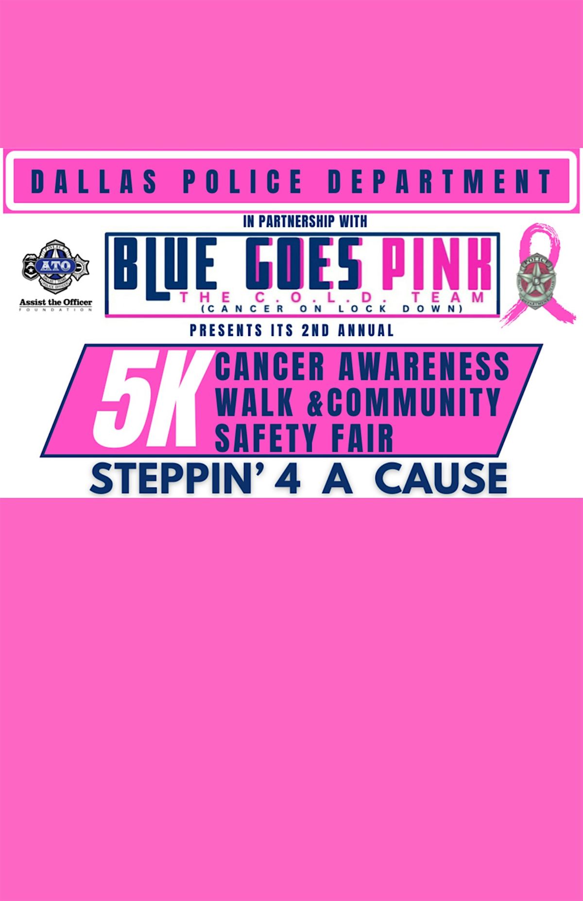 Dallas PD: Blue Goes Pink 5K Cancer Awareness Walk & Community Safety Fair