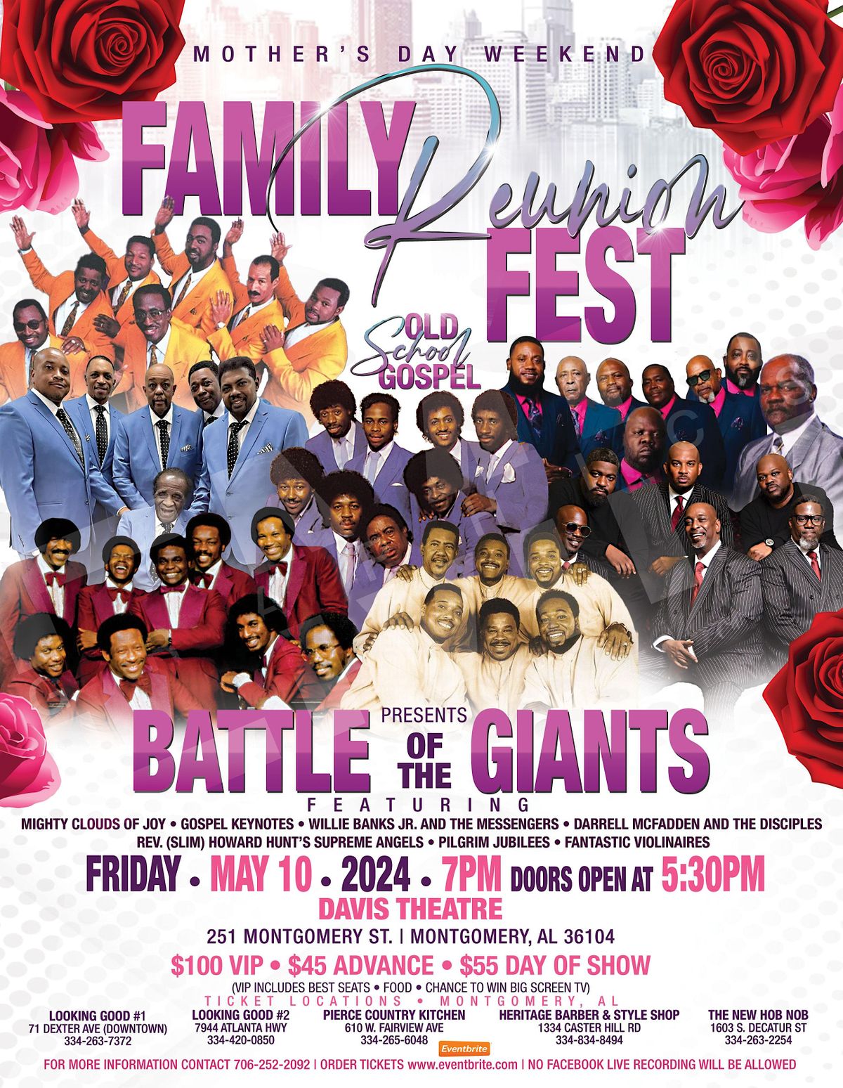 Battle of the Giants: Mighty Clouds, Keynotes, Willie Banks Jr. & others