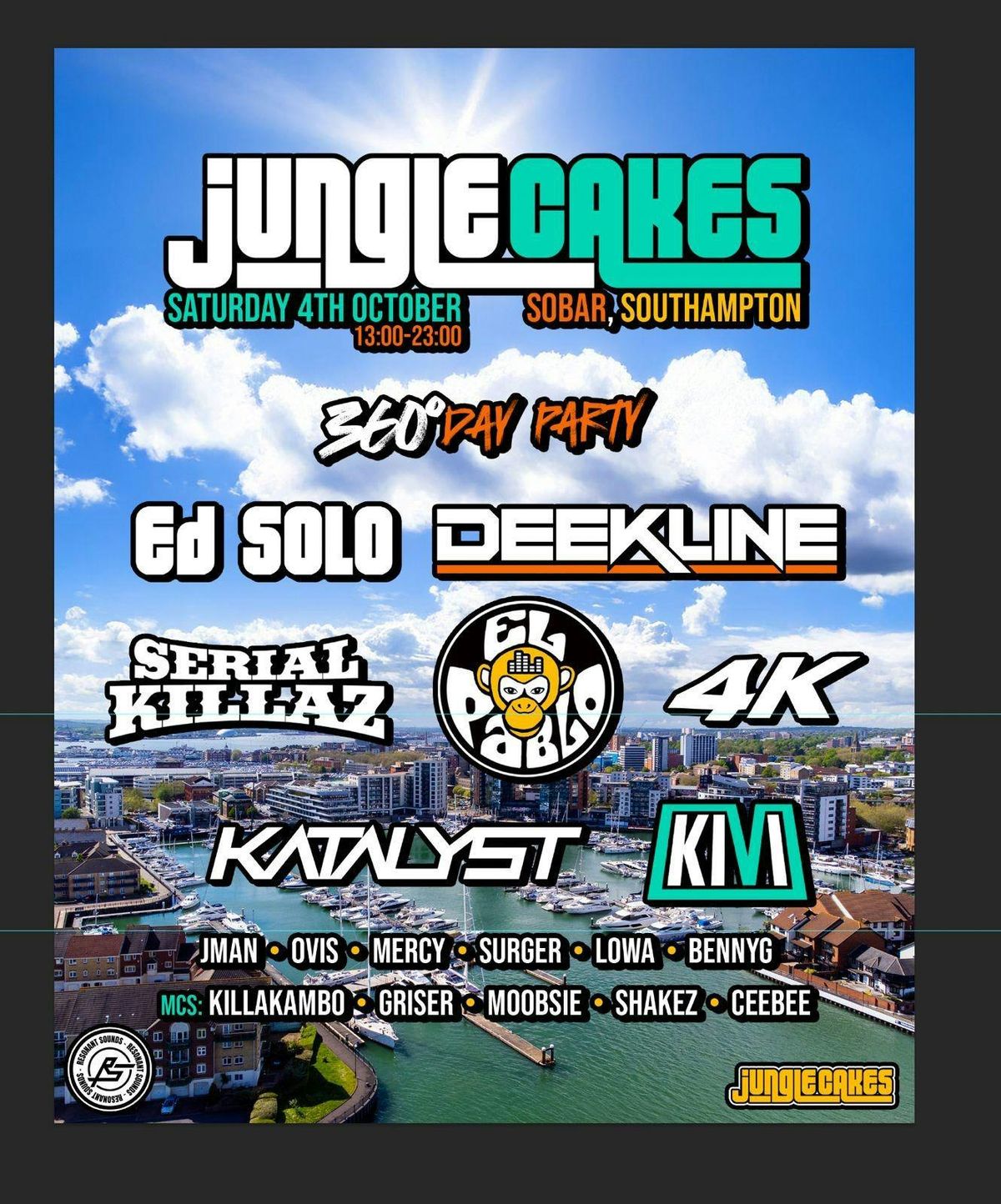 JUNGLE CAKES- SOUTHAMPTON 360 OUTDOOR GARDEN PARTY