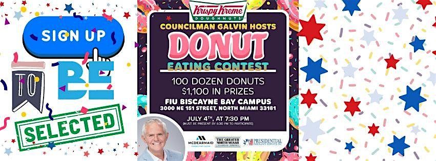 City of North Miami July 4th Krispy Kreme Doughnut Contest SIGNUP