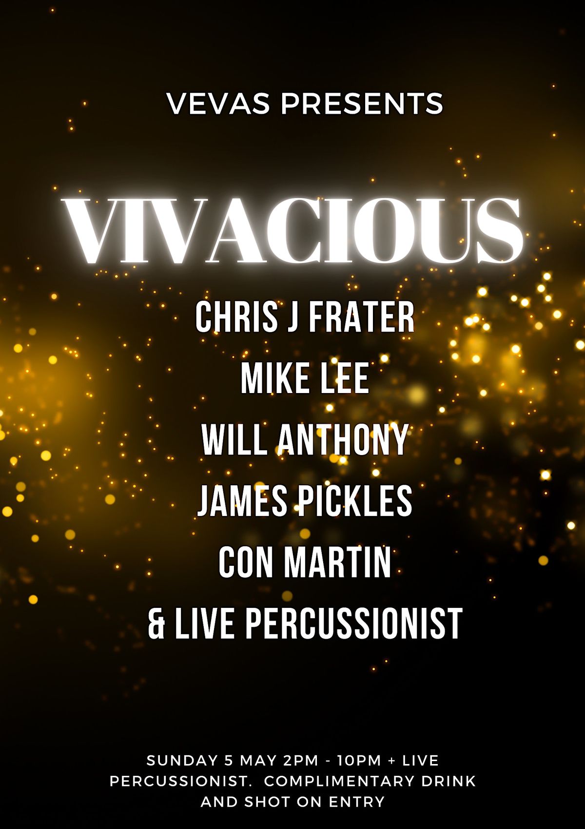 VIVACIOUS meaning ENERGETIC will play host to some of Manchesters best DJs