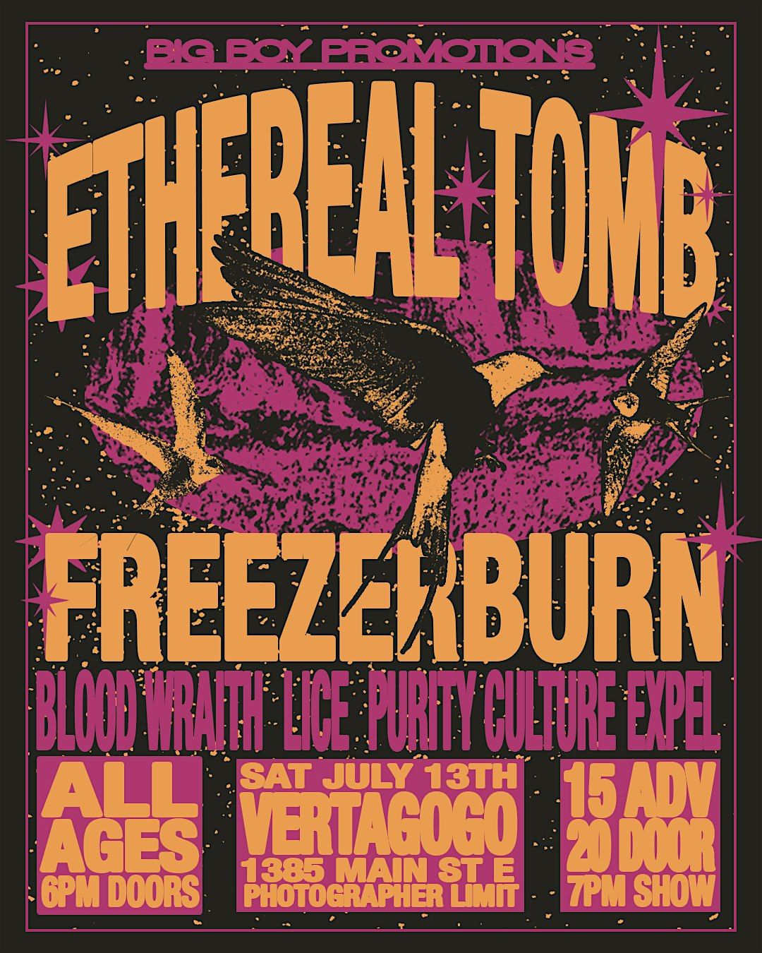 Ethereal Tomb w\/ Freezerburn, Blood Wraith, Lice, Purity Culture & Expel