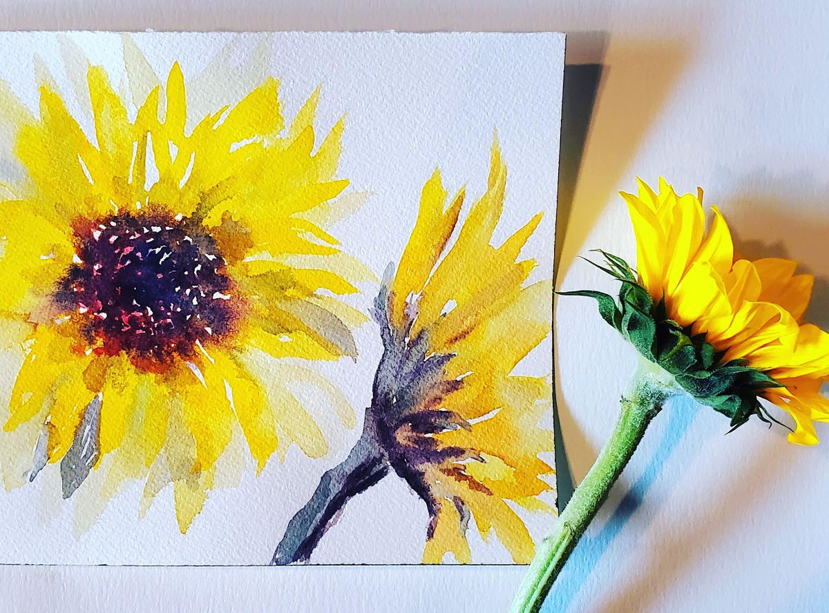 Watercolor For Beginners: Sunflowers