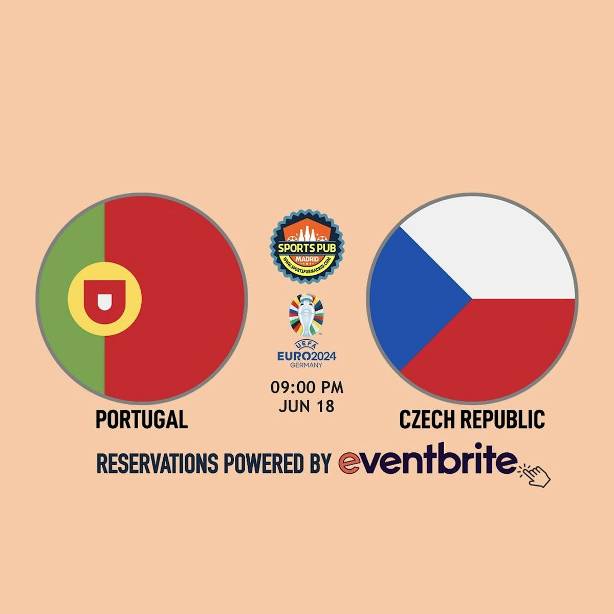 Portugal v Republica Checa | Eurocopa 2024 - Sports Pub Madrid | Malasa\u00f1a