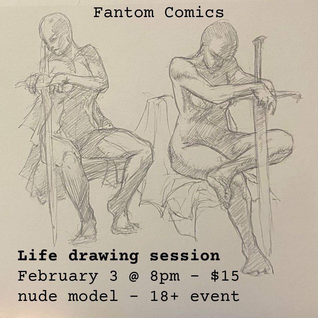 Life drawing session (nude model)