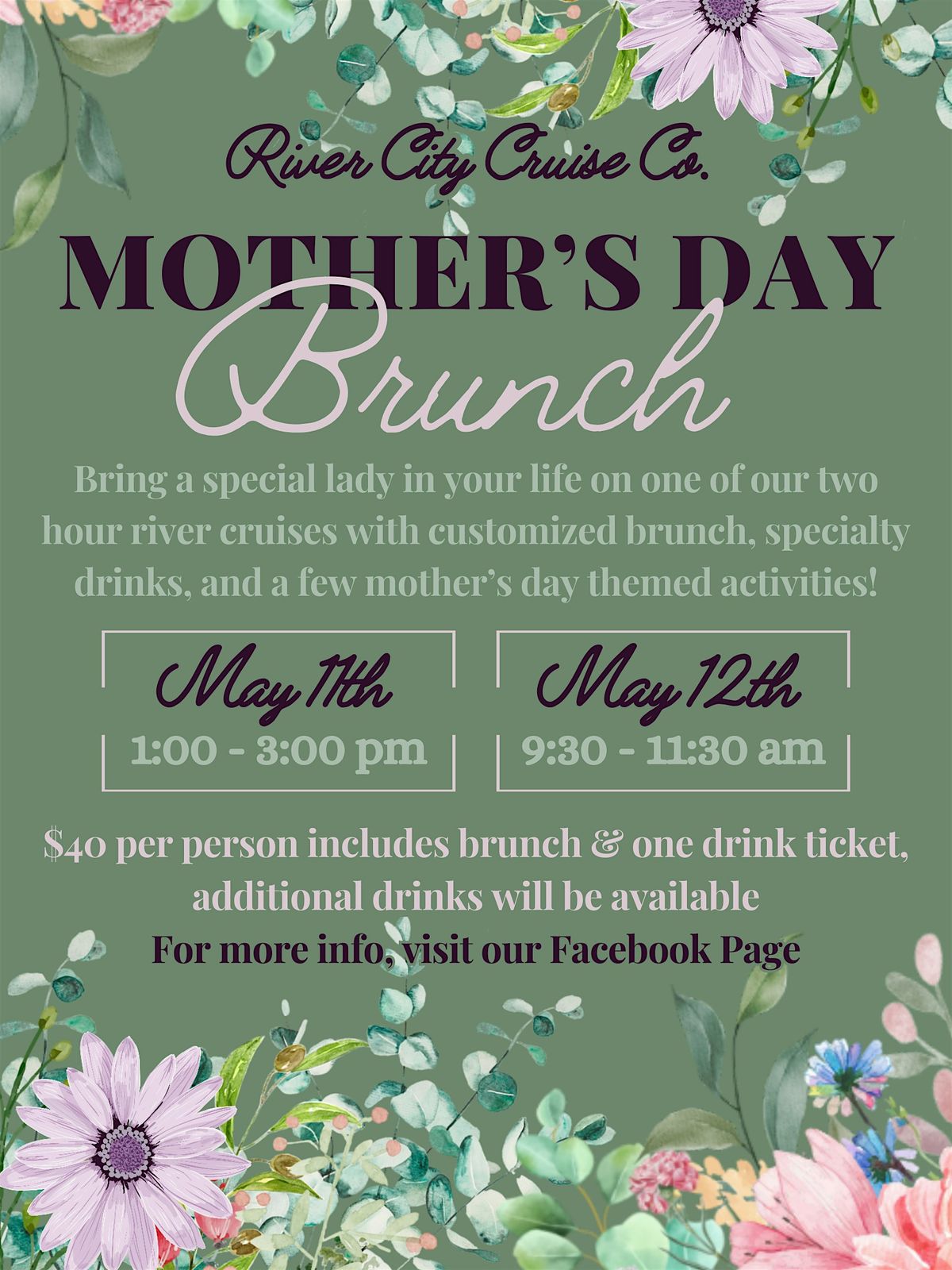 Mother's Day Brunch Choptank River Cruise