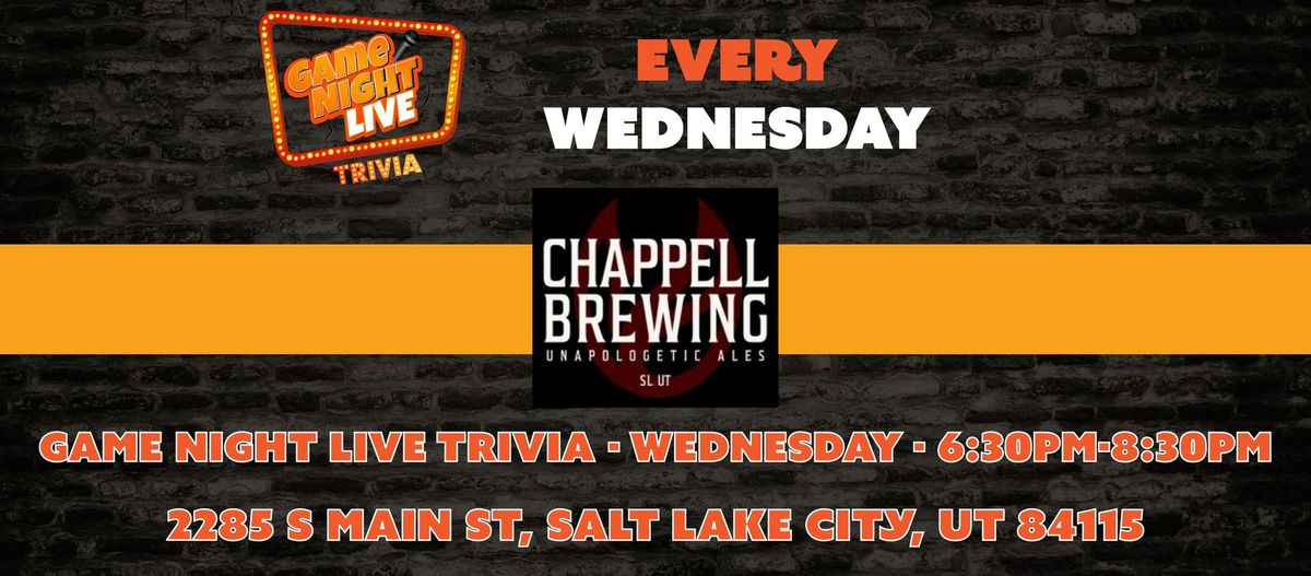 Game Night Live Trivia at Chappell Brewing!