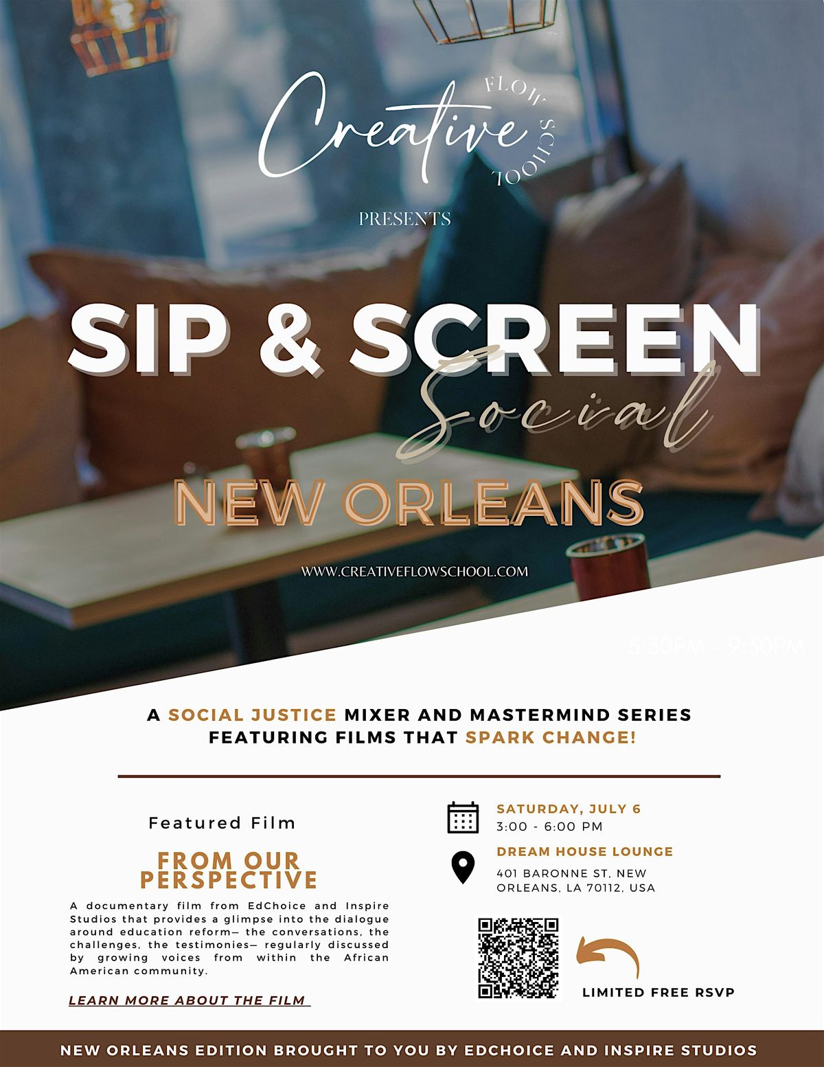 CFS presents Sip & Screen Social - New Orleans Edition