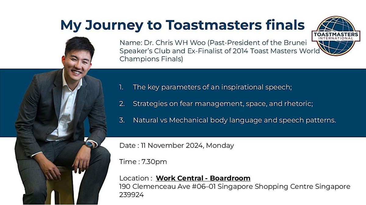 Public Speaking Masterclass - Journey to Toastmasters World Champion Finals