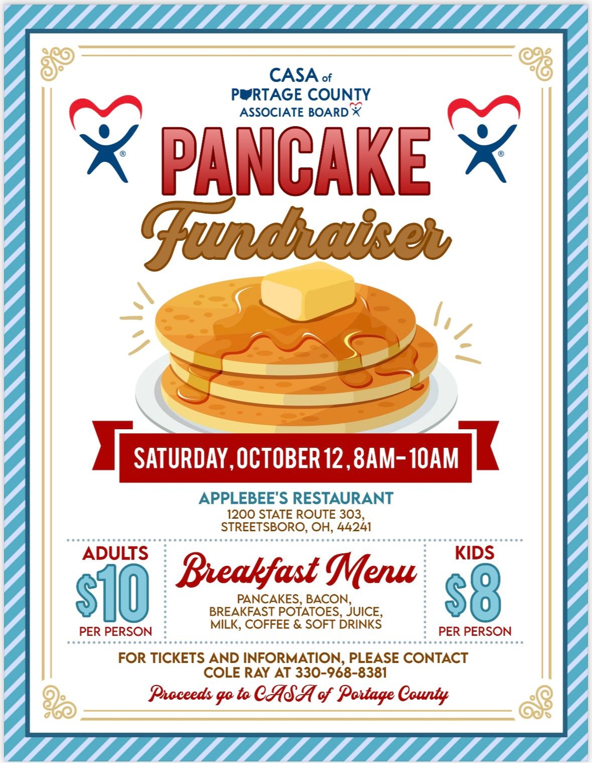 Pancake Breakfast To Benefit CASA of Portage County 