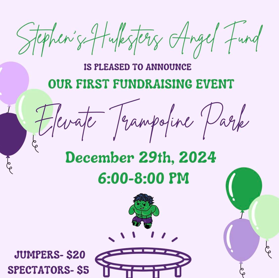 Elevate Trampoline Park Fundraiser