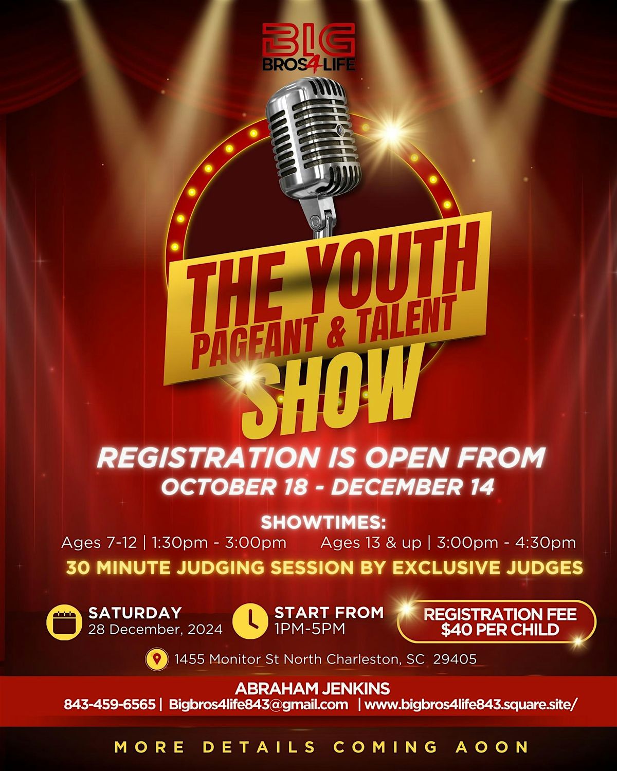 Big Bros 4 Life Presents: The Youth Pageant & Talent Show