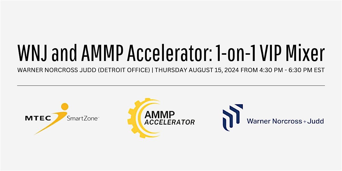 WNJ and AMMP Accelerator: 1-on-1 VIP Mixer