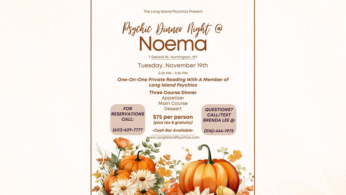 Psychic Dinner Night At Noema