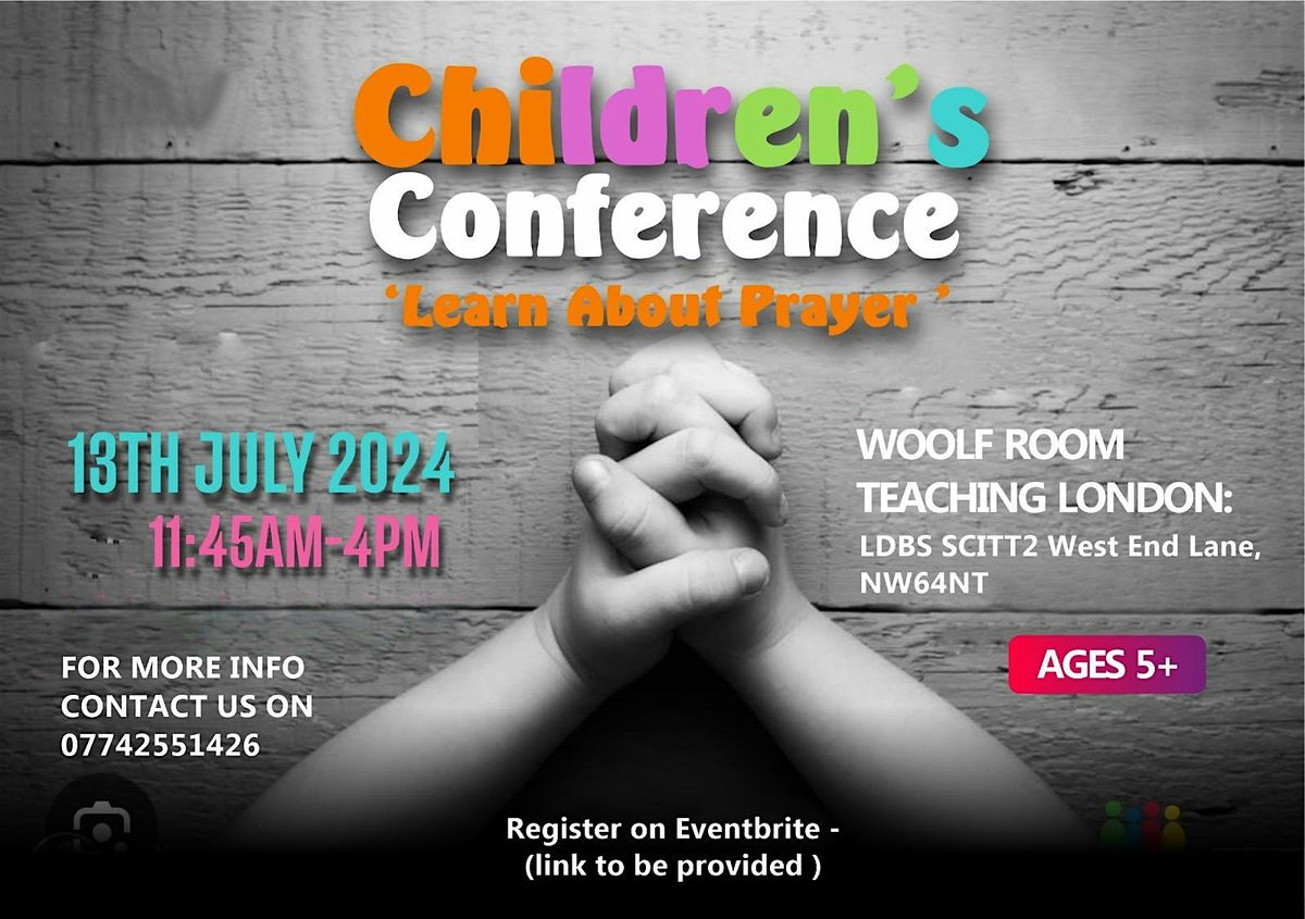 Children's 'Learn About Prayer' Conference