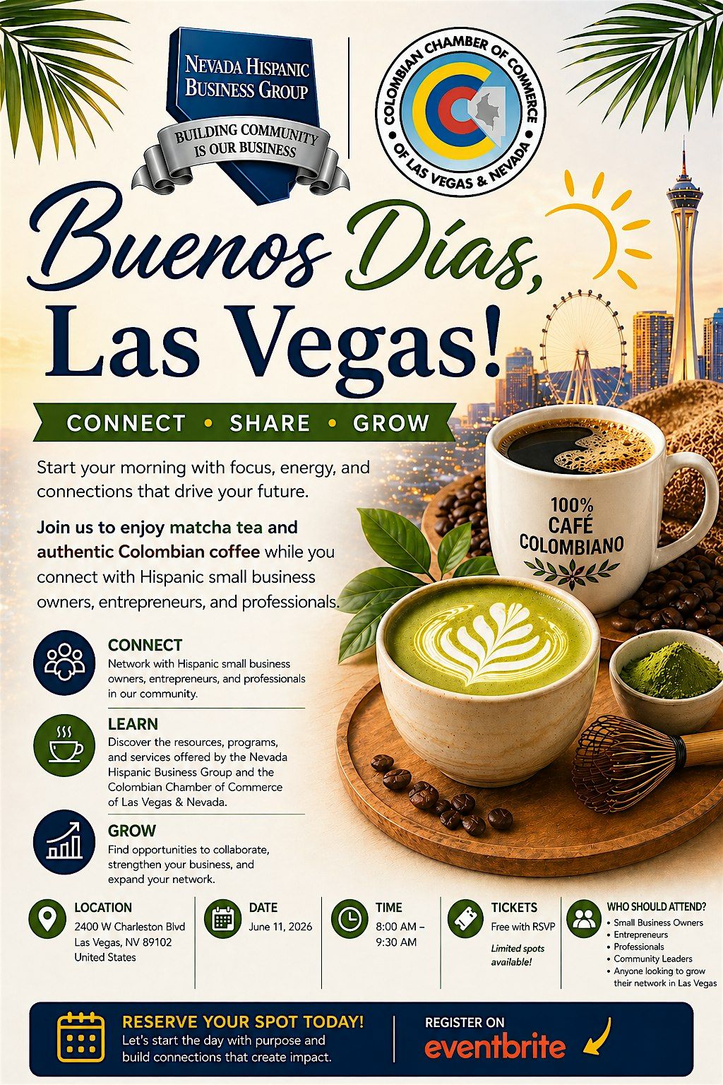 Buenos D\u00edas Las Vegas \u2615\u2728 Hosted by Colombian Chamber of Commerce