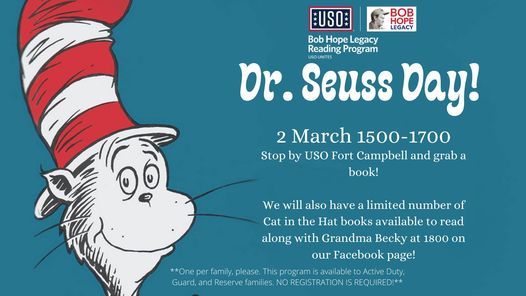 Dr Seuss Day Uso Fort Campbell 2 March 21