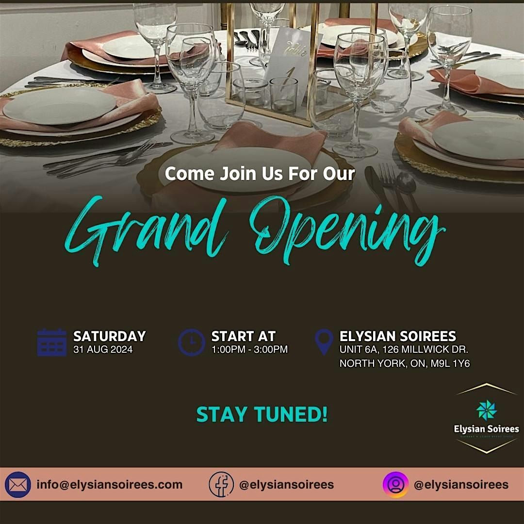 Elysian Soirees Grand Opening