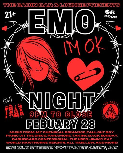 EMO NIGHT at The Cabin! \ud83d\udda4\ud83d\udc80 