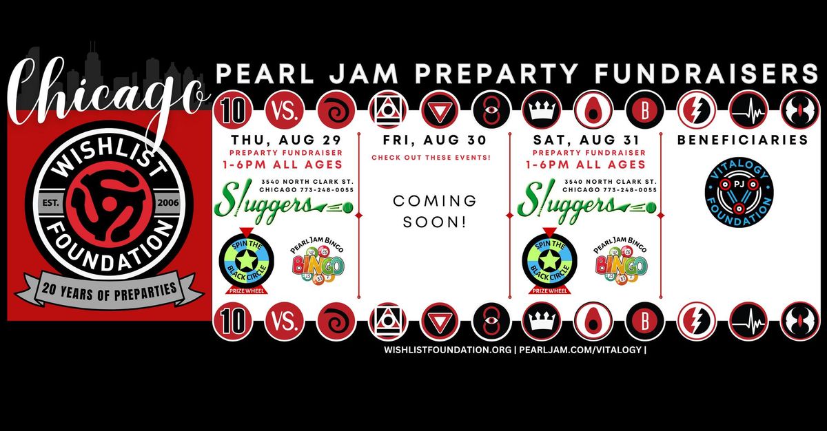 Pearl Jam Chicago 1 Preparty Fundraiser