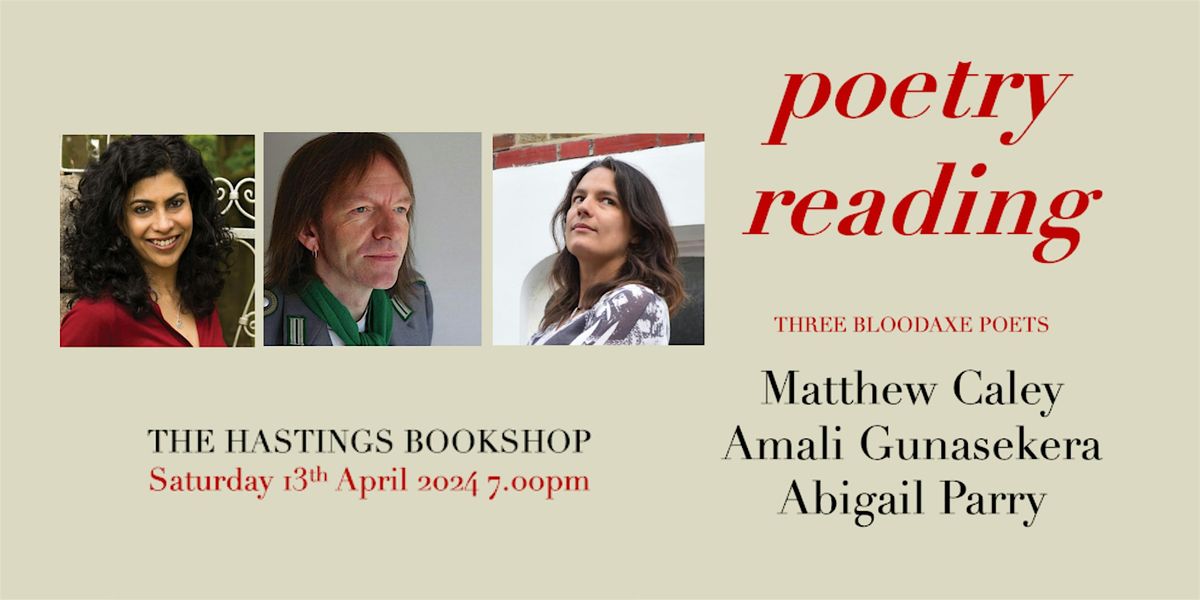 Poetry Reading: Three Bloodaxe Poets