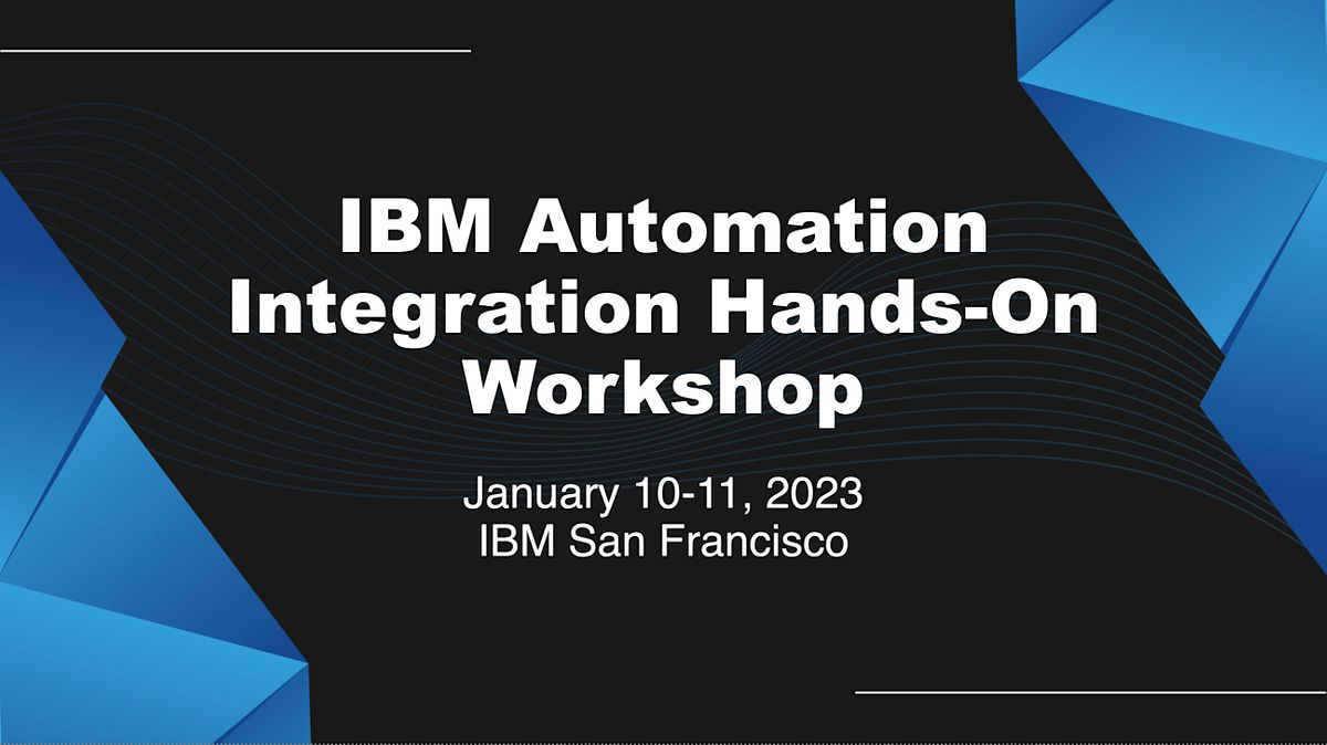 IBM San Francisco Integration Hands-On Workshop