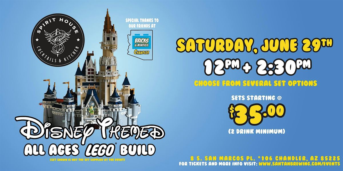 Spirit House Presents: Disney Themed Lego Build! NOON