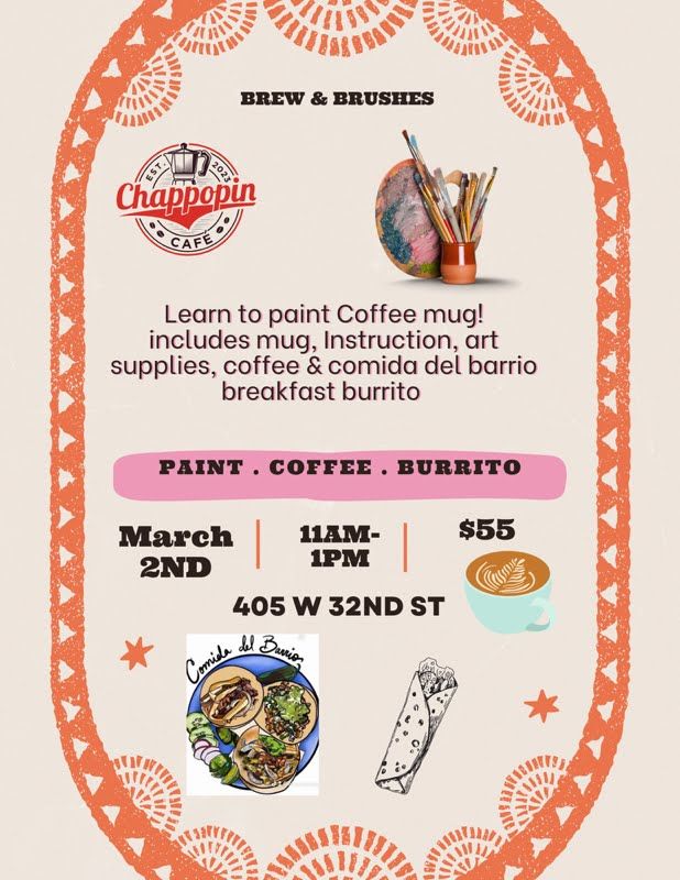 Brews & Brushes with Chappopin Caf\u00e9 & Comida Del Barrio